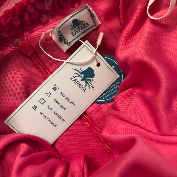 One shoulder pink sequin dress NEVER WORN - Picture 4 of 6